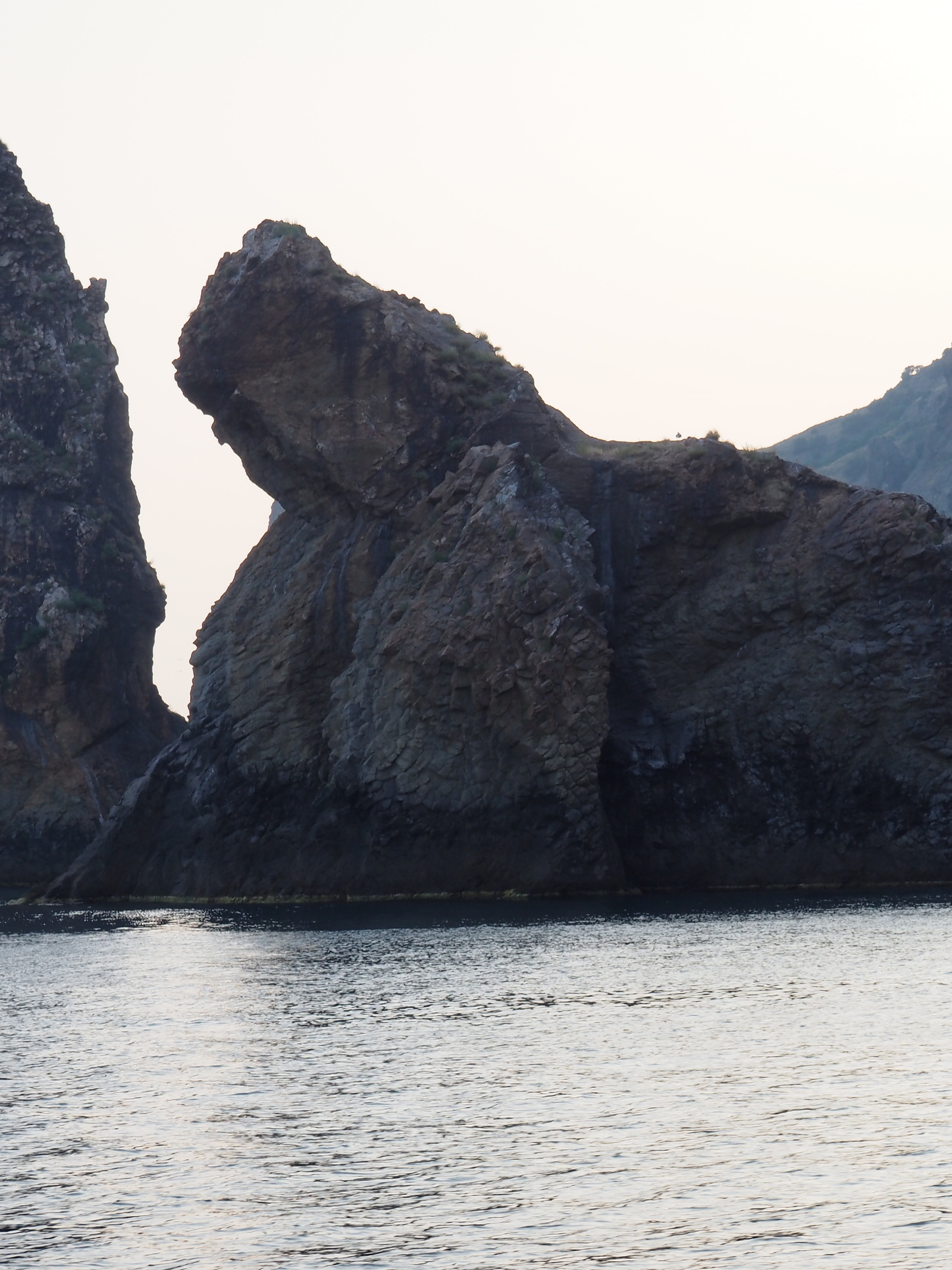 The locals call this rock Sea Lion, the guide says. - My, Koktebel, Sea lion, 