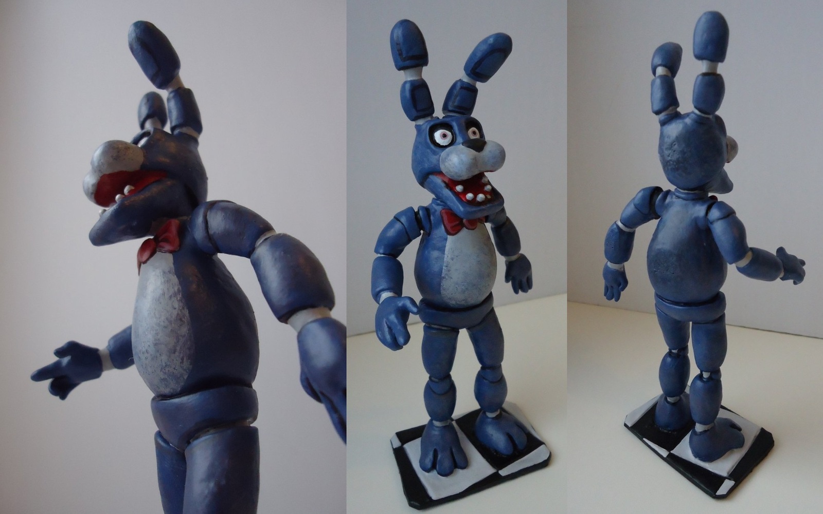 Бонни из Five Nights at Freddy’s - Моё, Five Nights at Freddys, Изготовление, Polimer clay, Ручная работа, Полимерная глина, Своими руками, Длиннопост