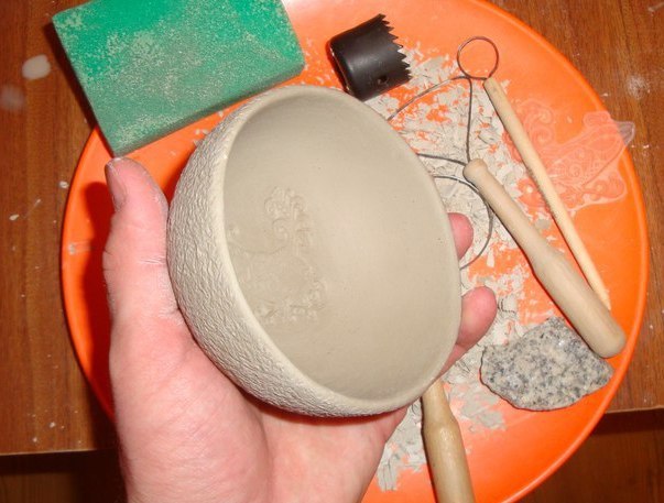 How to make tactile bowls and bowls using natural materials - My, , Ceramics, Longpost