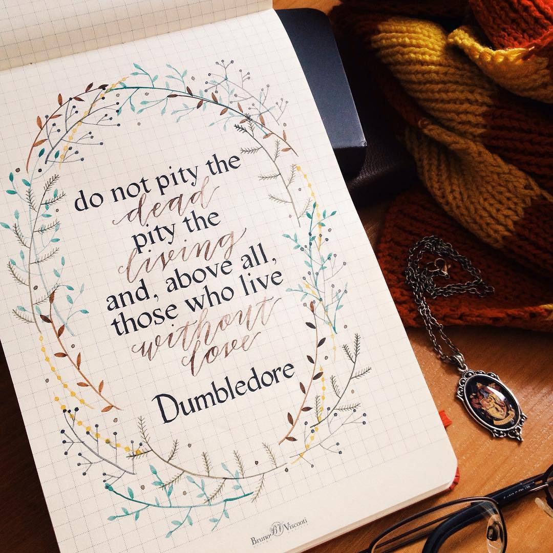 Harry Potter lovers on All Saints' Eve - Calligraphy, Harry Potter, , Lettering, Longpost