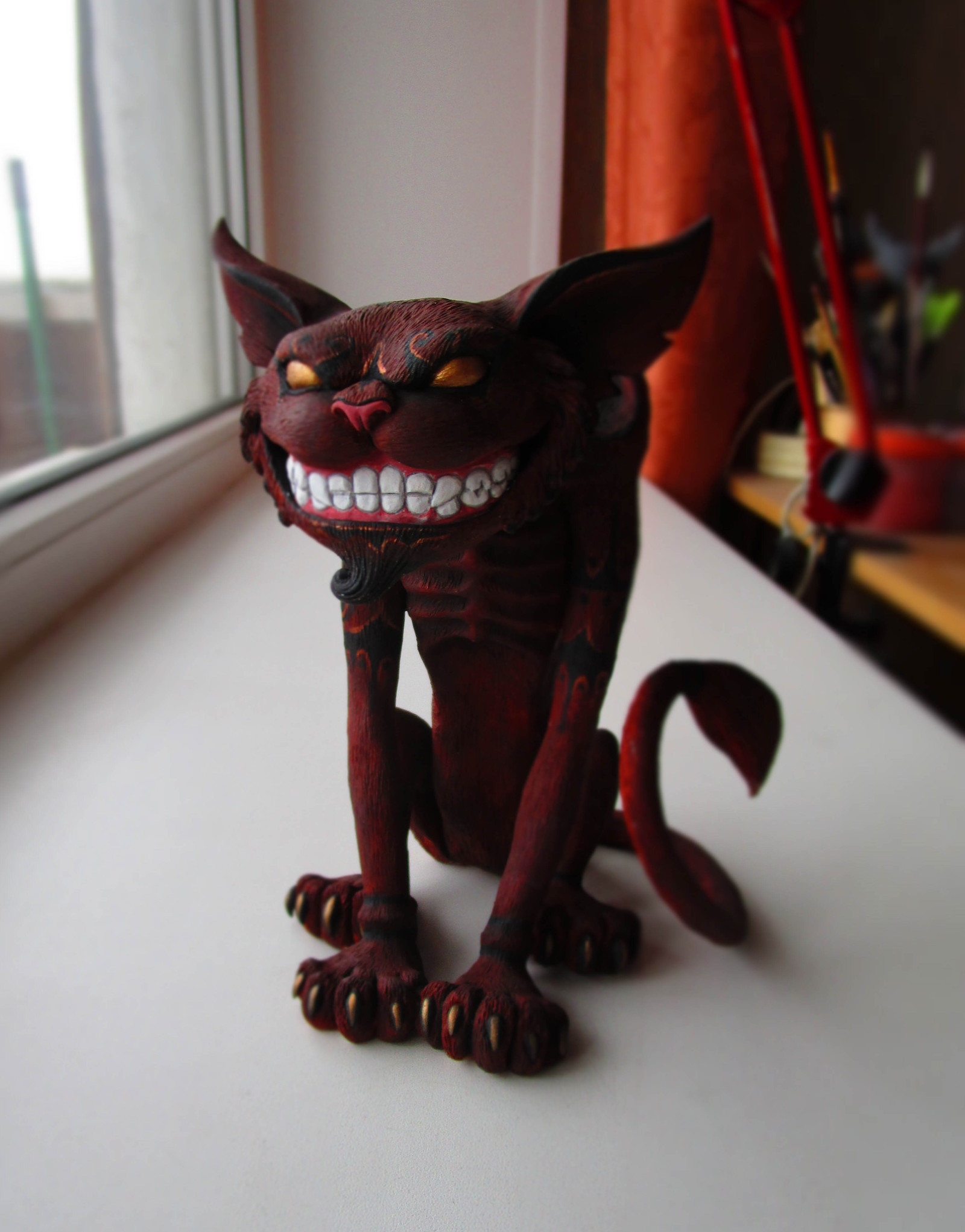 Cheshire Cat - My, Cheshire Cat, Polymer clay, Nooboslowpokopanda, Needlework, Longpost