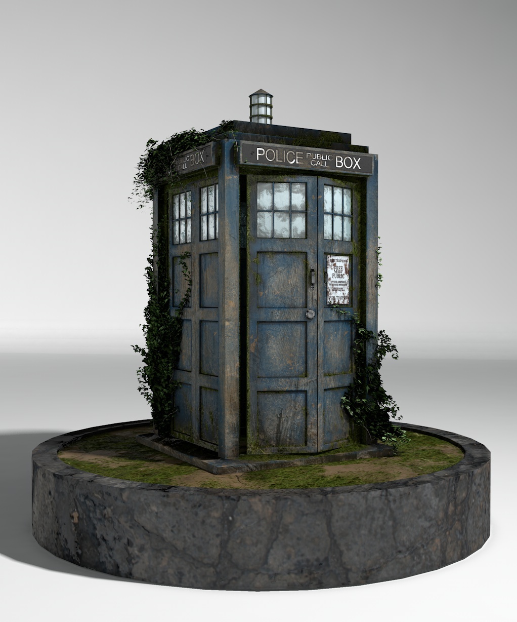 Eternal Waiting - My, Doctor Who, TARDIS, 3D, Models, Longpost