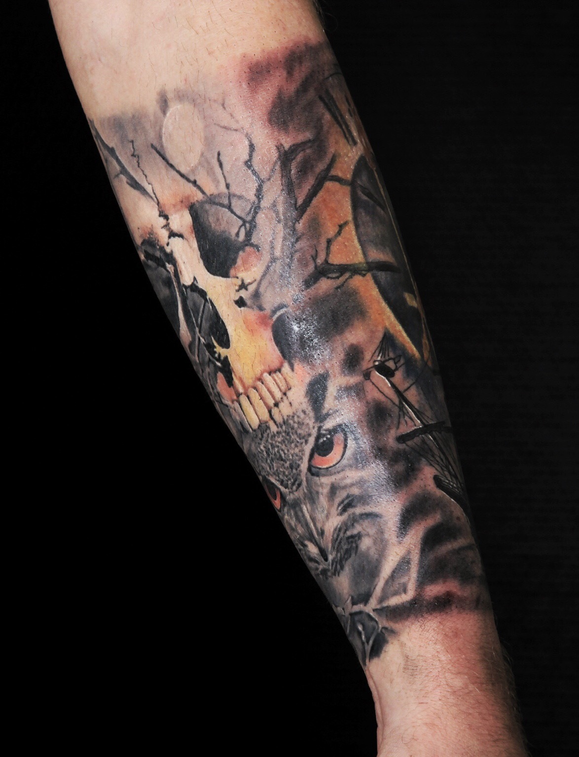 Beginning of the sleeve - freshly done work - My, Tattoo, Tattoo, Work, Longpost