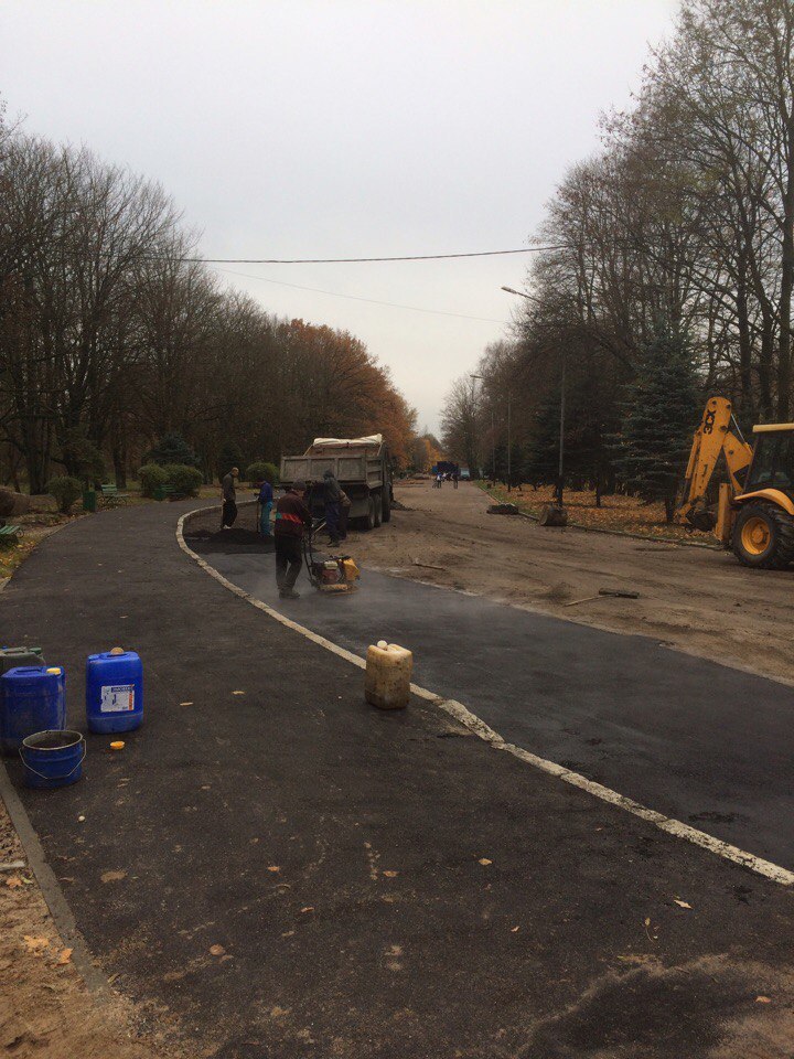 Kaliningrad is also in trend - My, Kaliningrad, Autumn, Road workers, Asphalt, Flash mob