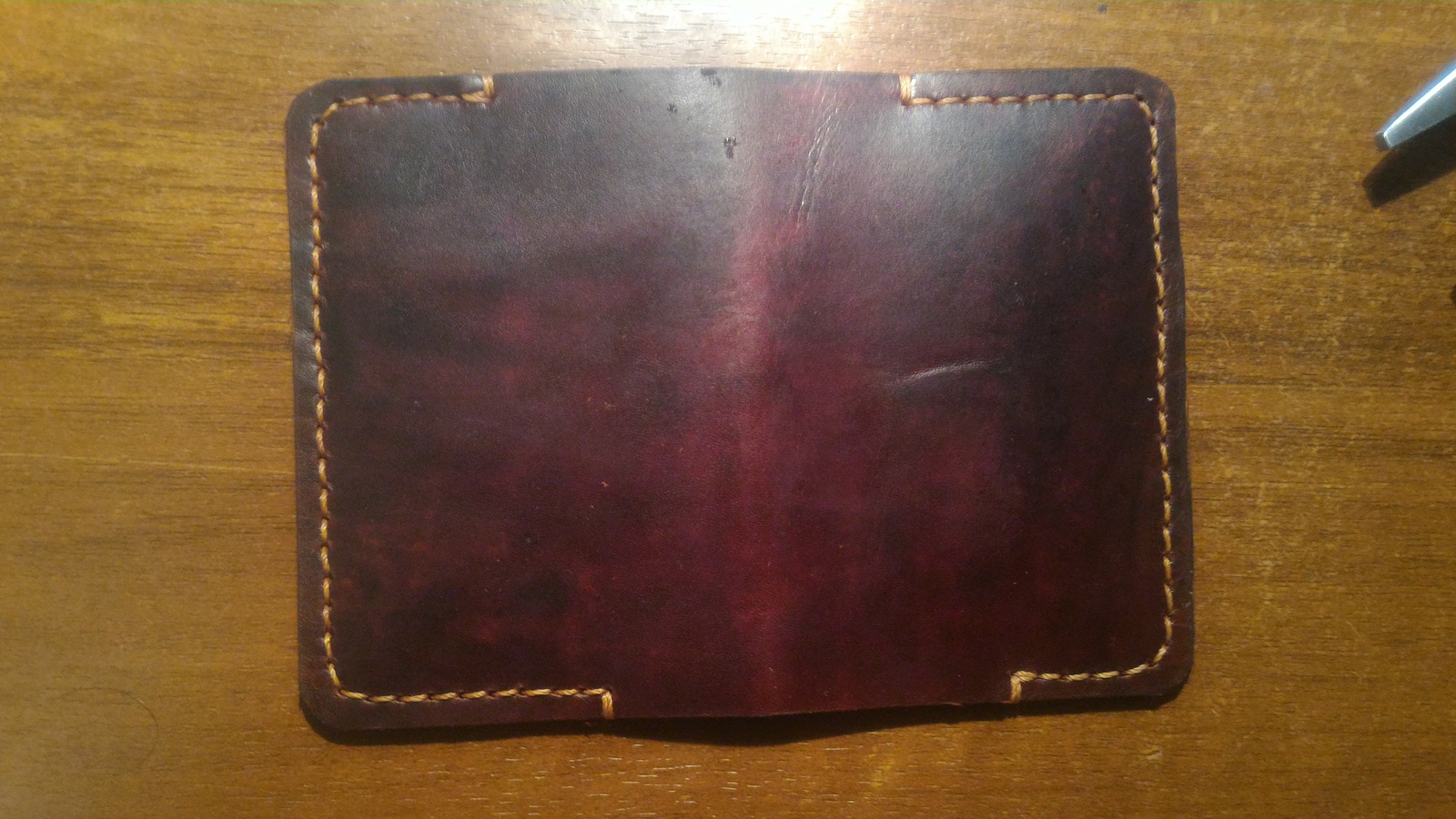 Friday post on Saturday. Two compartment leather cardholder. - Leather, Cardholder, With your own hands, Orenleather, Needlework, Longpost