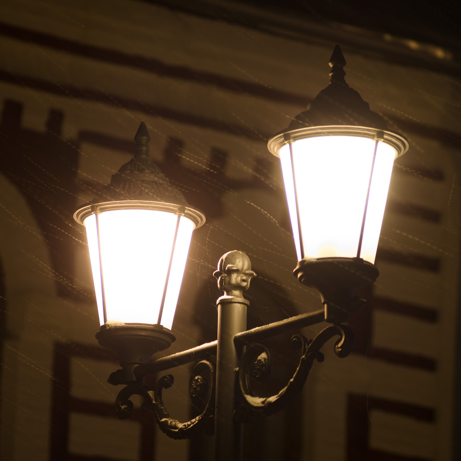 Snow - My, Night street lantern pharmacy, Snow