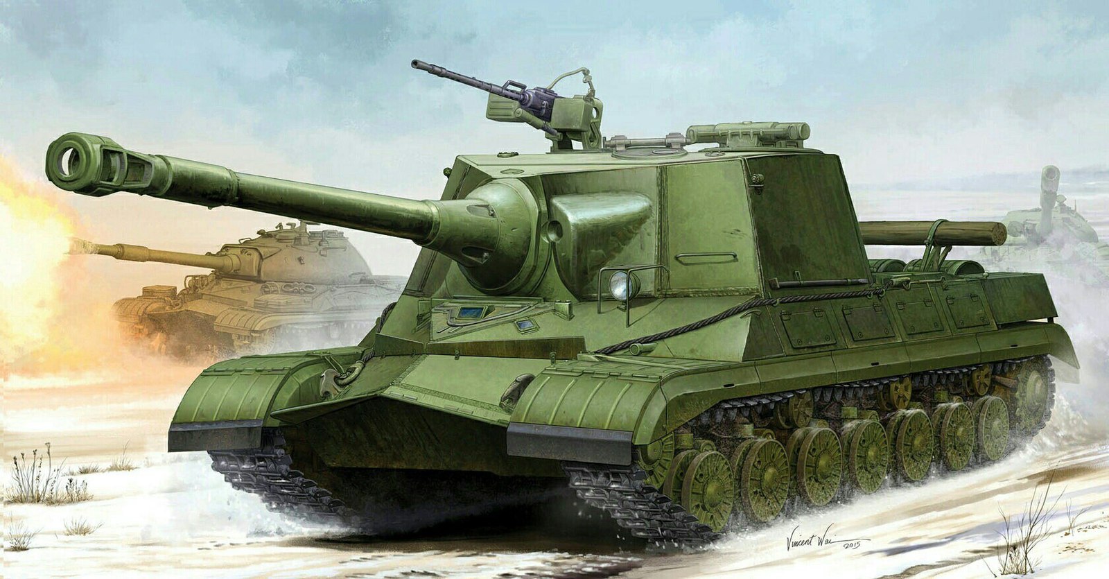 Paintings (11) - Painting, Tanks, Weapon, Armored vehicles, Longpost