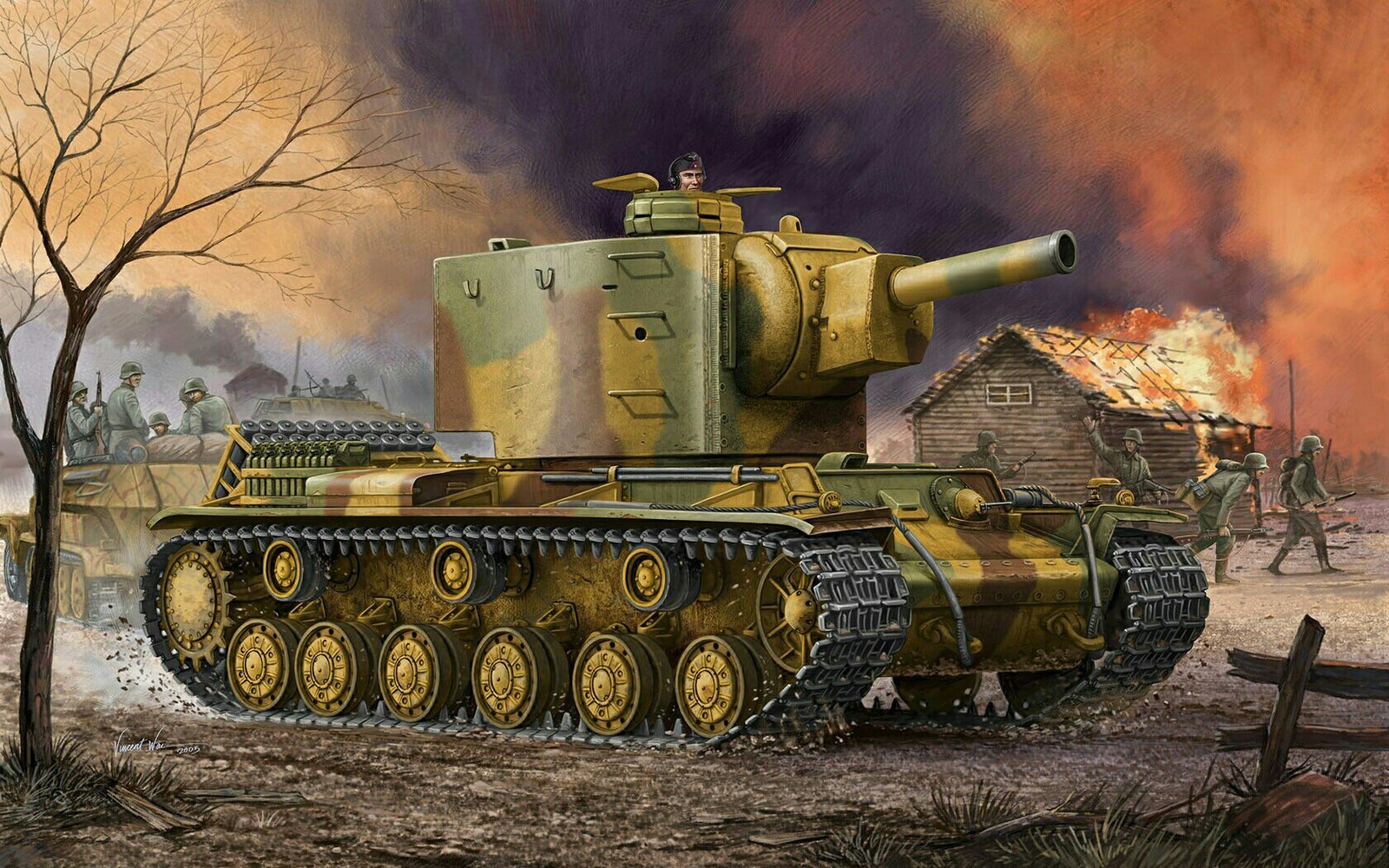 Paintings (11) - Painting, Tanks, Weapon, Armored vehicles, Longpost