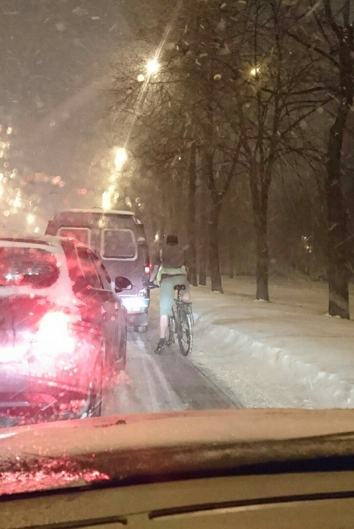 Питер. 7 ноября. За бортом -6. Пробки 10 баллов. - Моё, Пробки, Санкт-Петербург, Снег