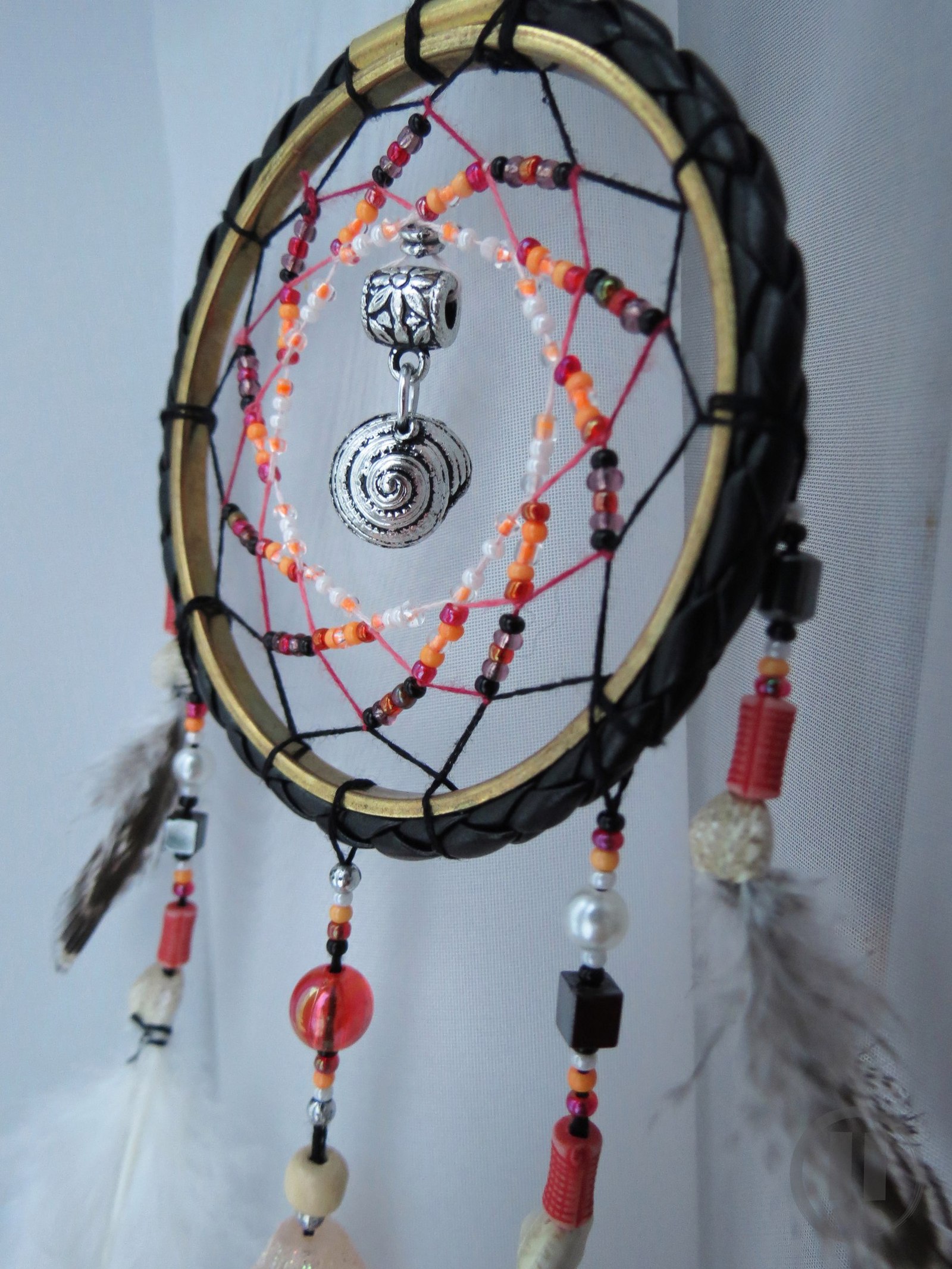 Dreamcatchers on bracelets - My, Dreamcatcher, , Needlework, My, Beads, Feathers, Hobby, Longpost