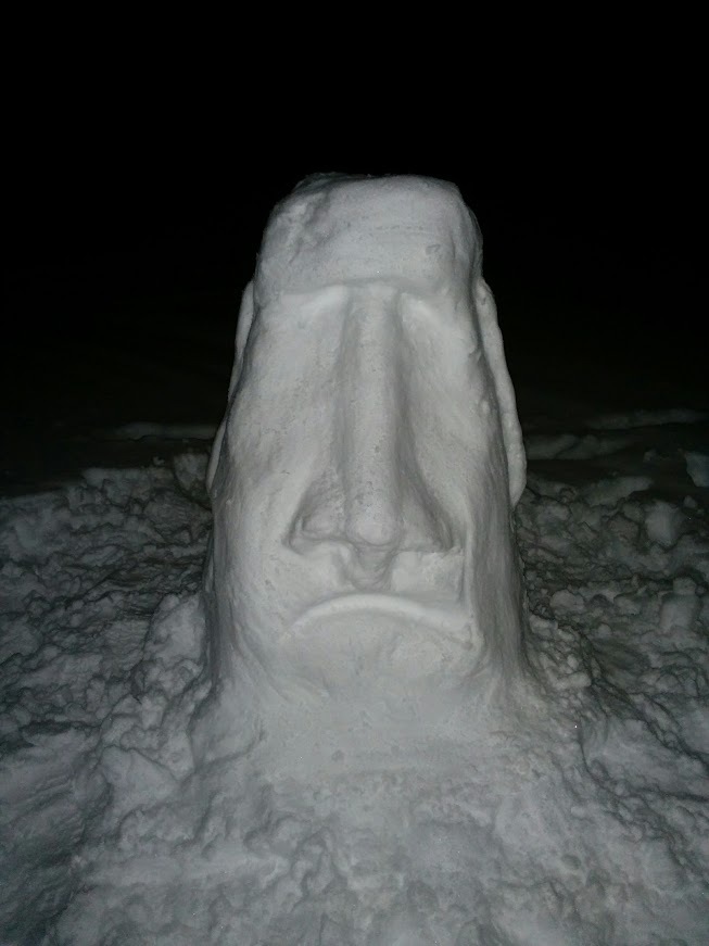 Made a snowman with Irk - My, snowman, Winter, Novosibirsk