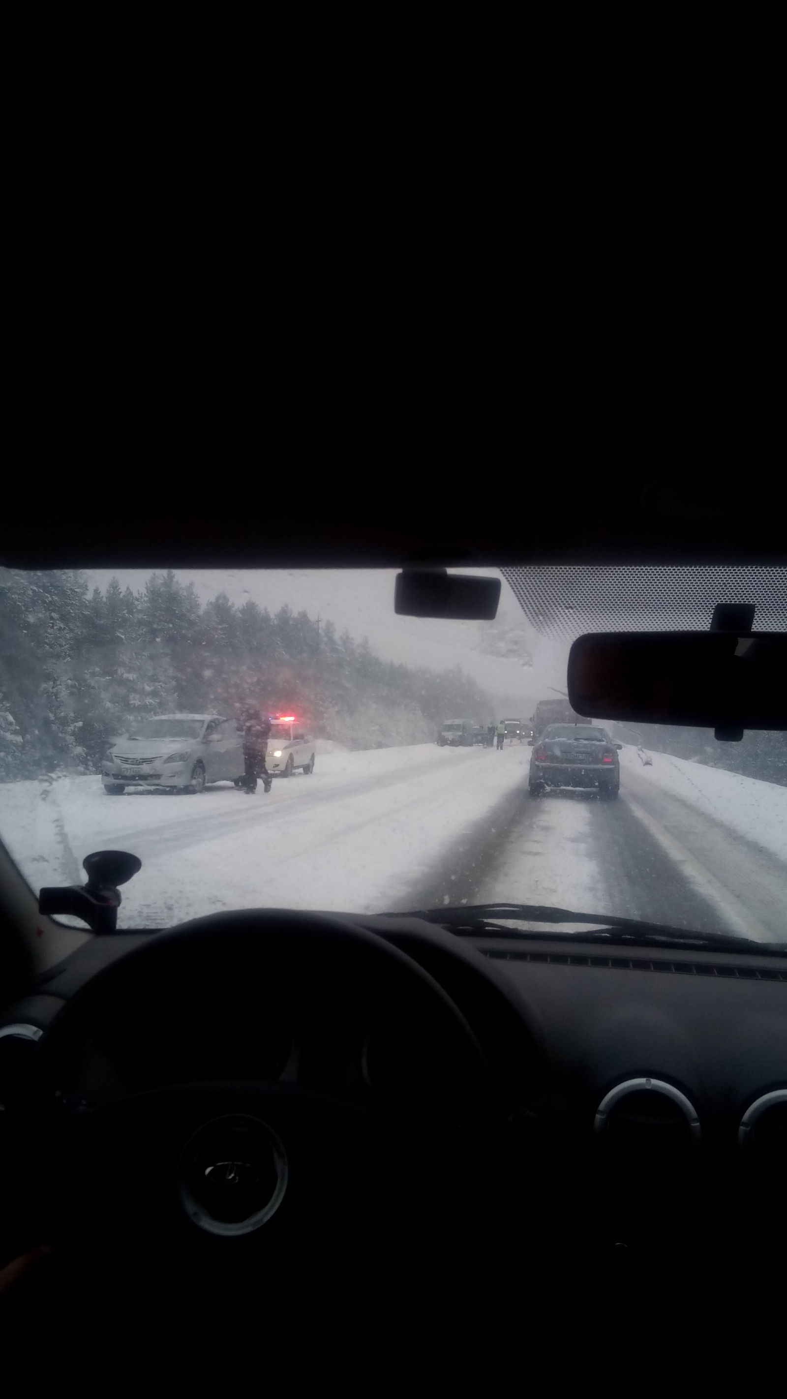 Route Scandinavia. - My, Road accident, Crash, Snowfall, Reckless