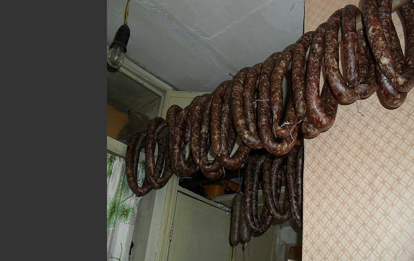 Finger shoved - Republic of Belarus, Homemade, Sausage