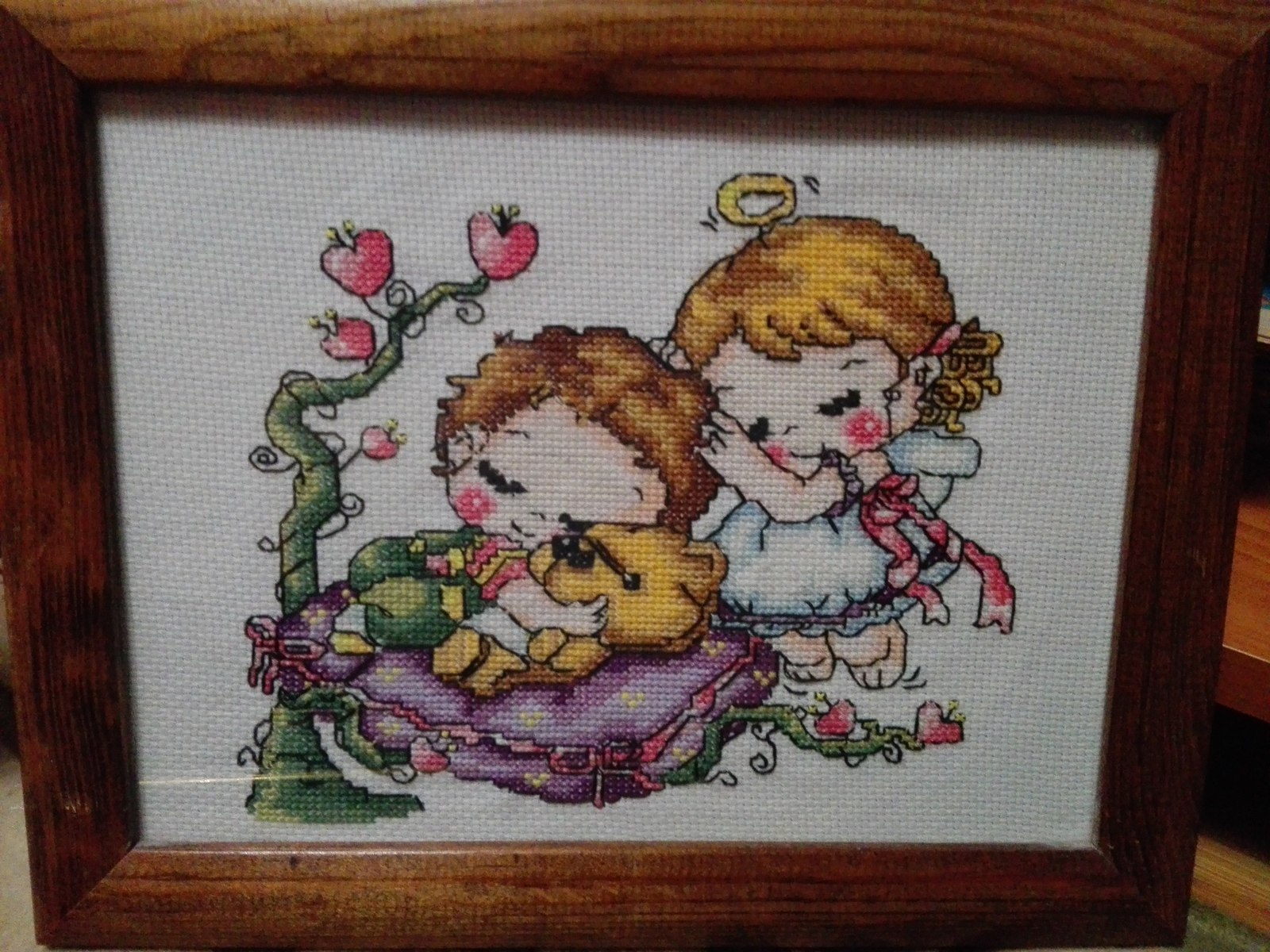 The girl is embroidering 2. - My, Cross-stitch, Needlemen, Needlework