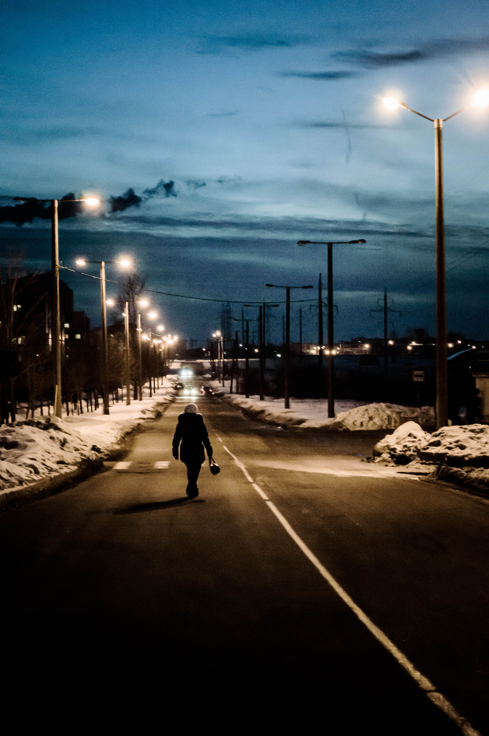 One of the old pictures - My, Winter, Person, Photo, Road