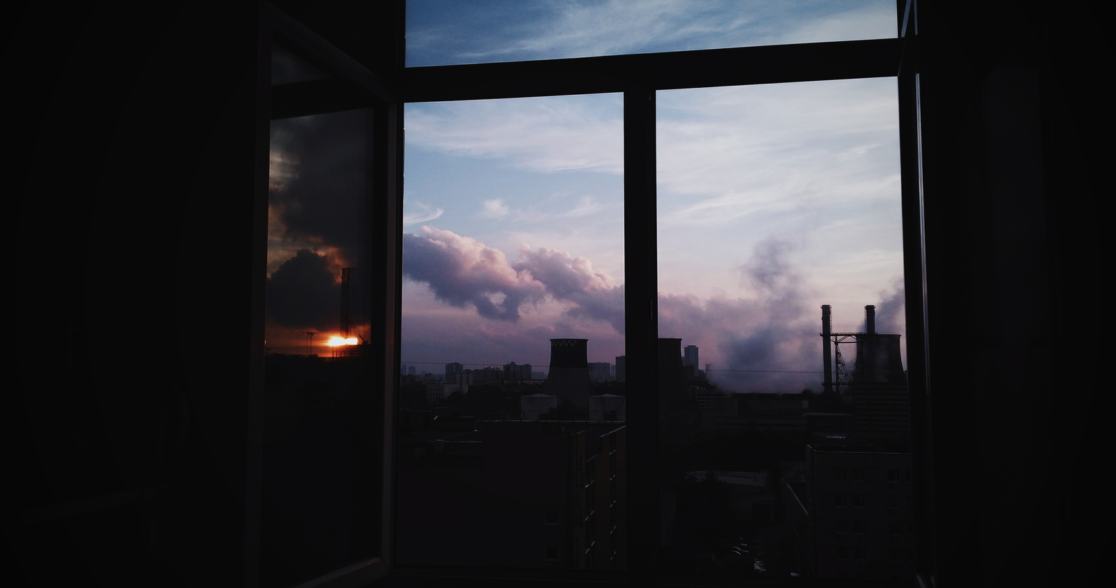 The beautiful in the dangerous - My, nuclear power station, Window, View, From, View from the window, Not photoshop, Without processing