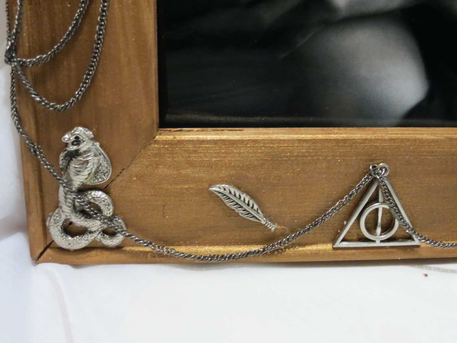 Photo frame in the style of Harry Potter - My, With your own hands, Frame, Harry Potter, Lamp character, Presents, My, Longpost