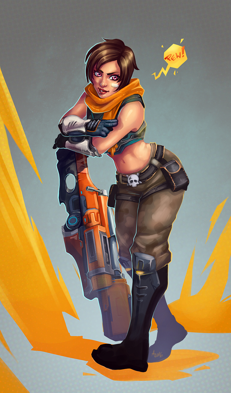 Kinessa (Paladins) - Kinessa, Paladins, Art, Anime, Not anime, Games