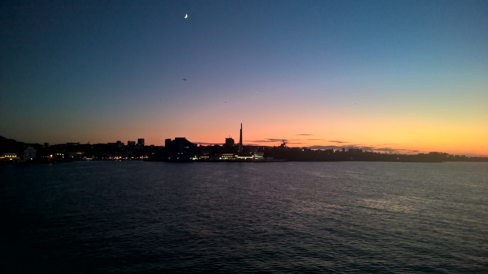 Evening Sevastopol from the sea - My, Sevastopol, Crimea, sights