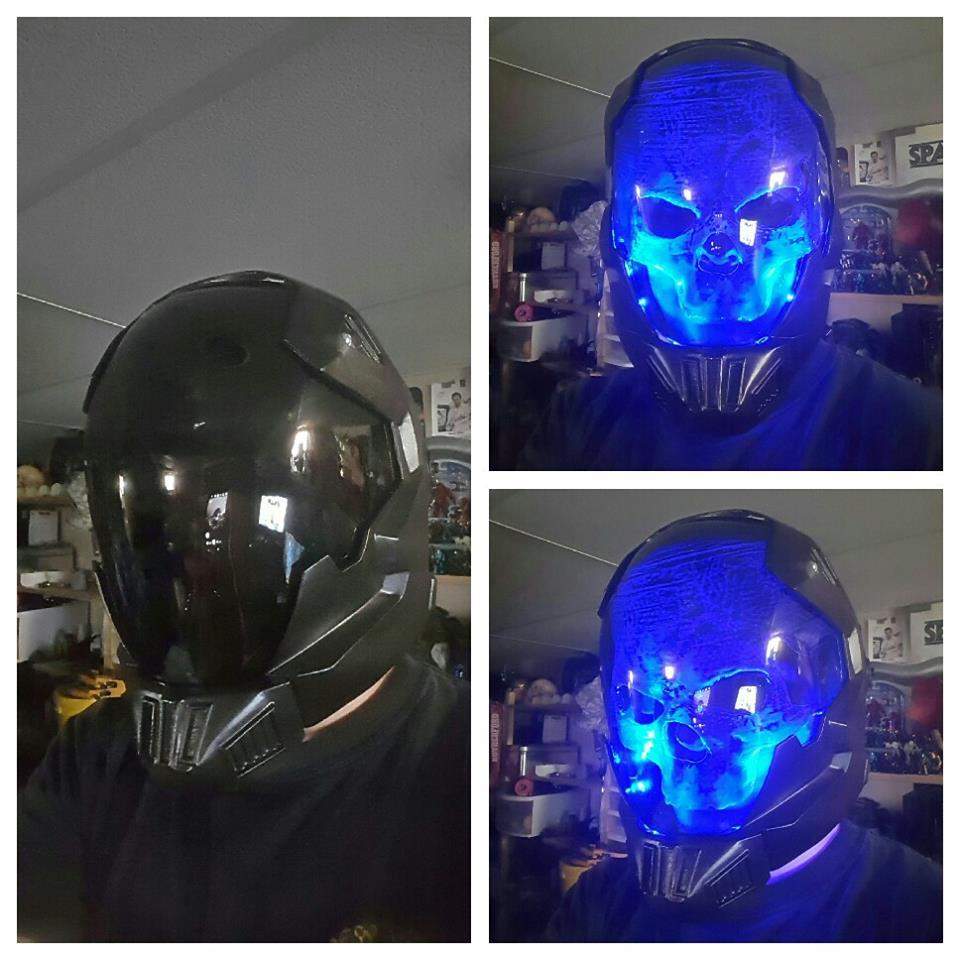 Halo Helmet - Halo, Craft, Longpost, Helmet, Backlight, Manufacturing