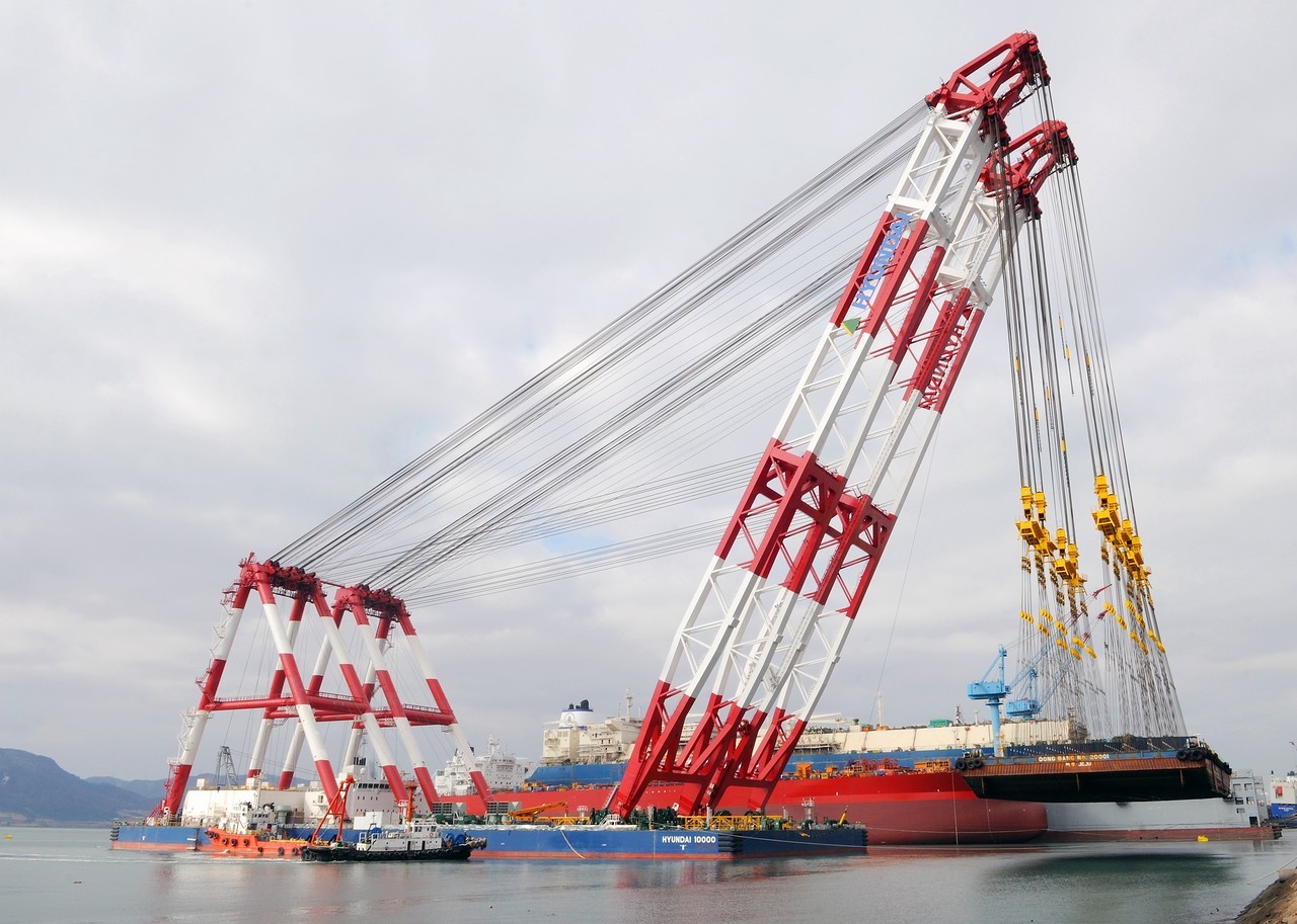 The world's largest floating crane. - Trowel, Floating crane, The largest in the world, Video, Longpost