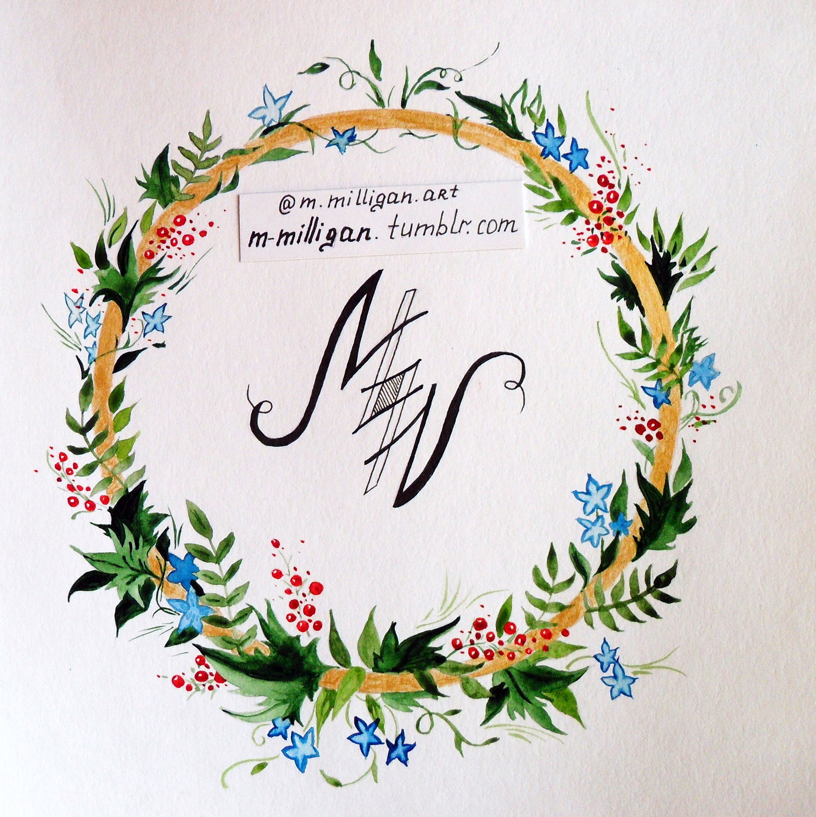 Logotype - My, Drawing, Watercolor, Flowers, Longpost