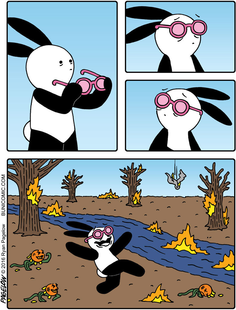 Pink glasses - Comics, Buni Comics, Hare, Pink glasses, Buni