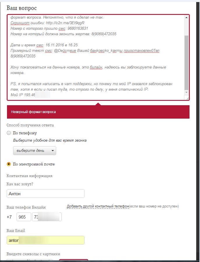 Как я билайну на мошенников жаловался - Моё, Билайн, Поддержка, Чат, Мошенничество, Длиннопост