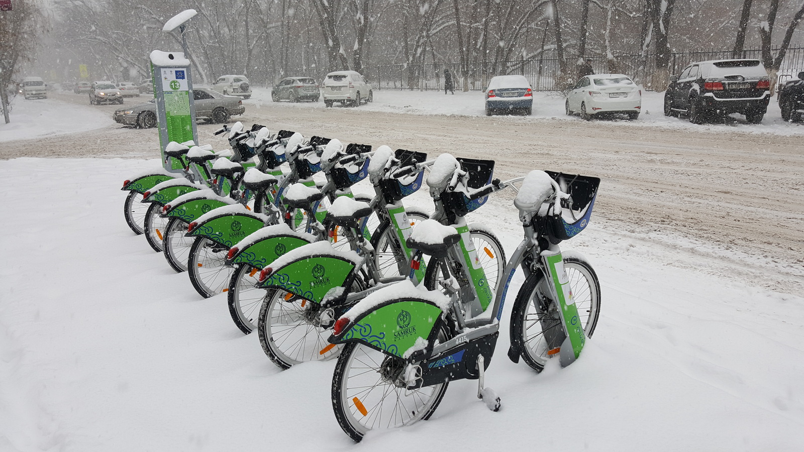 With a slight movement, bicycles turn into ... - My, A bike, Rental, Idiocy, Almaty, Bike rental