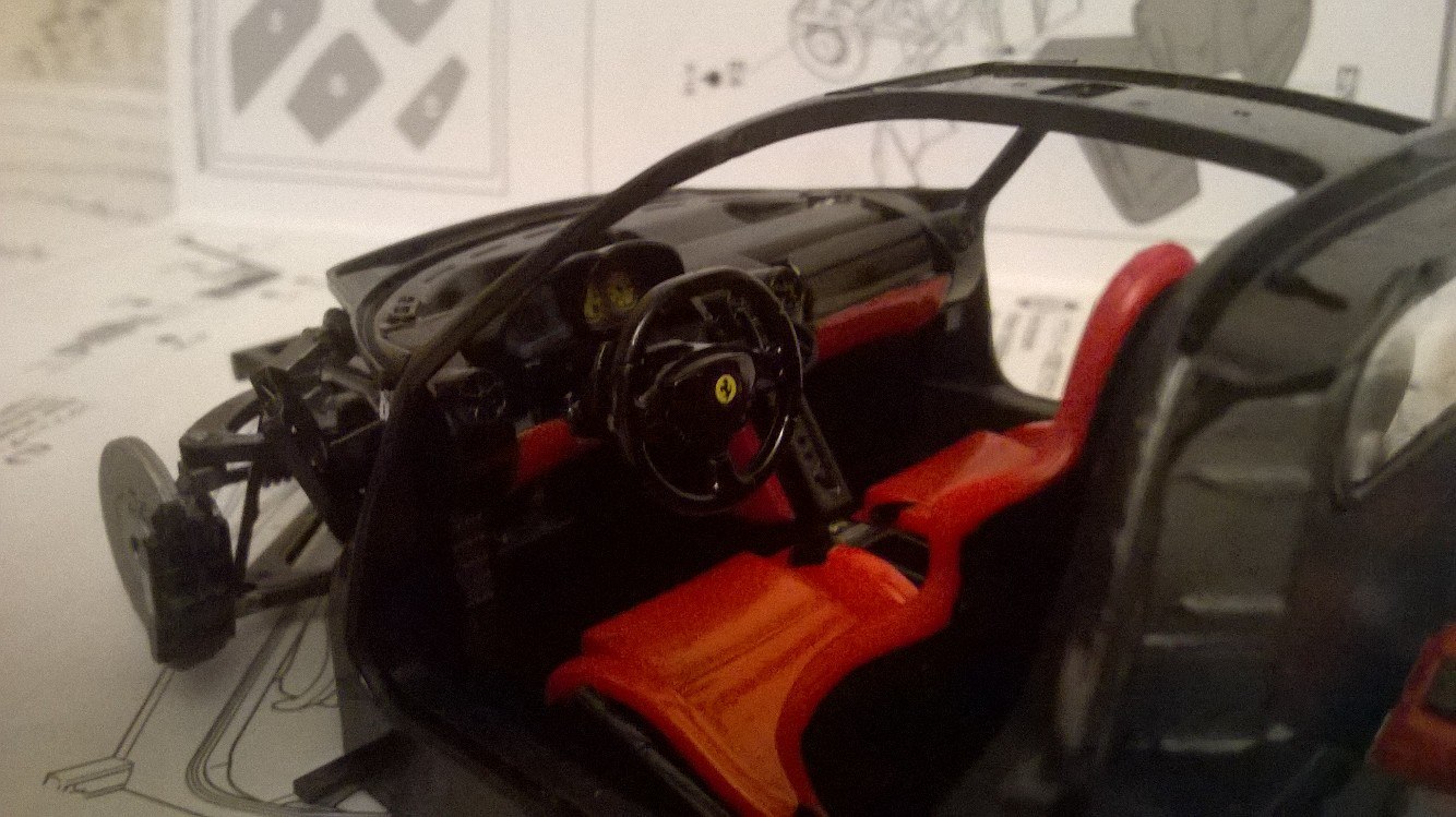 The process of assembling a new model) - My, Ferrari, Prefabricated model, Tamiya, Longpost