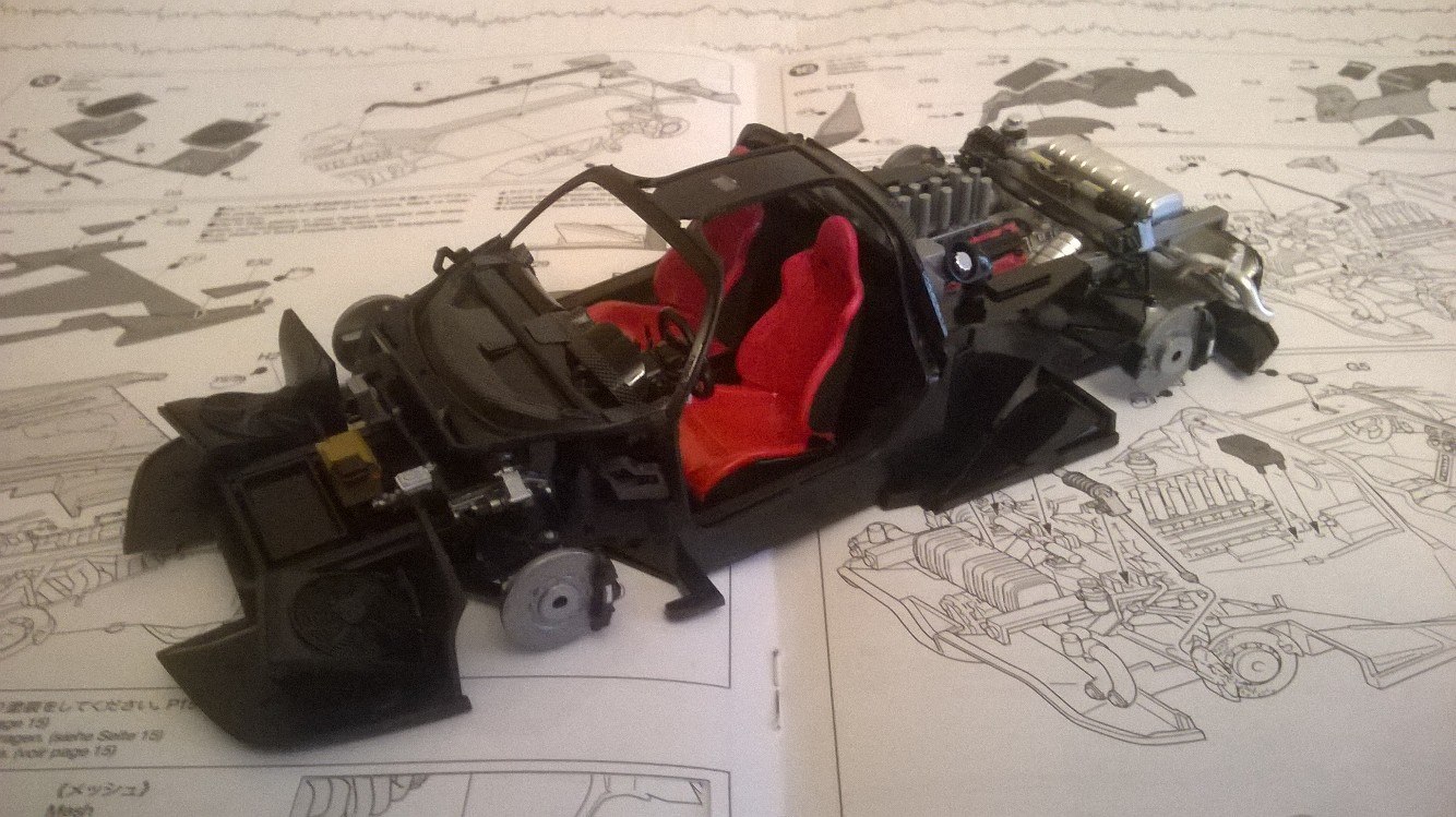 The process of assembling a new model) - My, Ferrari, Prefabricated model, Tamiya, Longpost