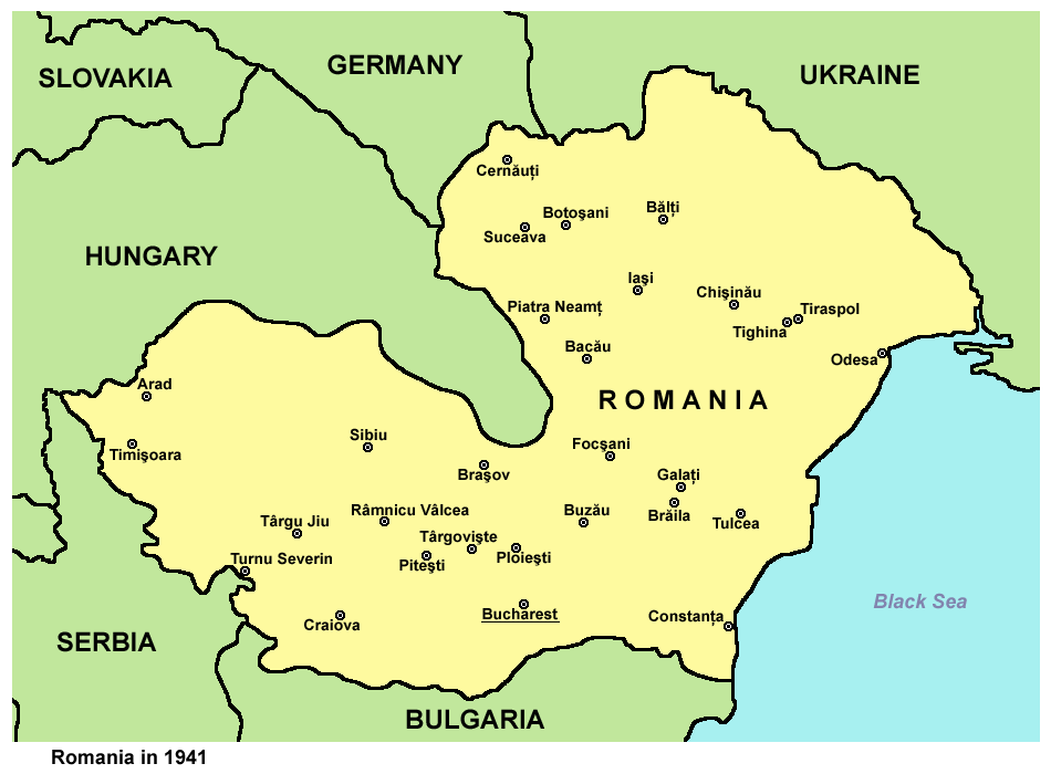 Карта румынии до 1940 года