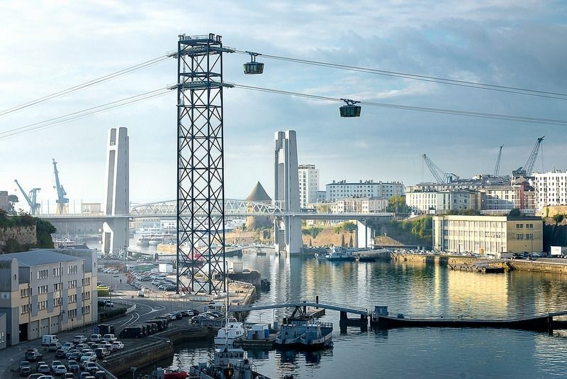 Первая городская канатная дорога во Франции - Канатная дорога, Франция, Брест, Длиннопост