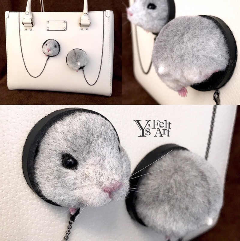 When the purse mouse grew up - Brooch, Mouse, Hamster, With your own hands, Longpost