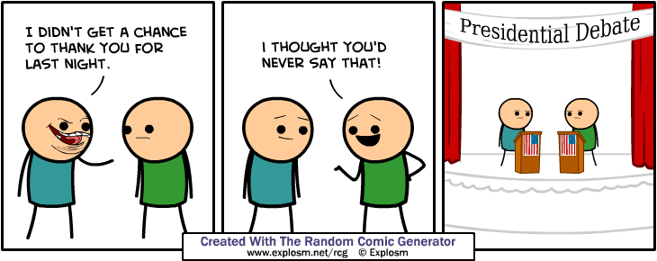 Played a bit with the comic generator - Humor, Politics, Generator, Cyanide and Happiness, Comics