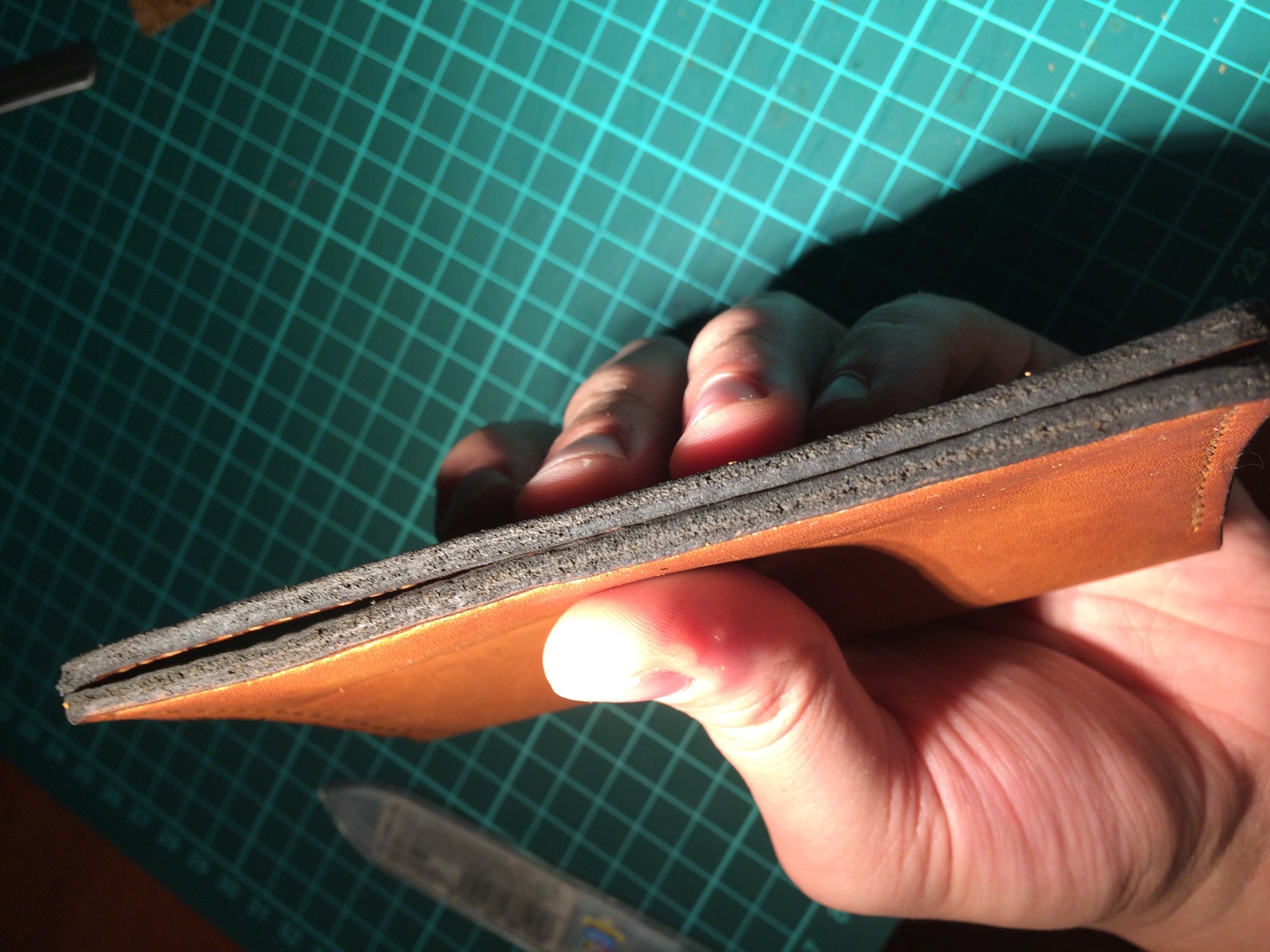 How do I make a passport cover? DIY) (Part 3) - My, My, Leather, Longpost