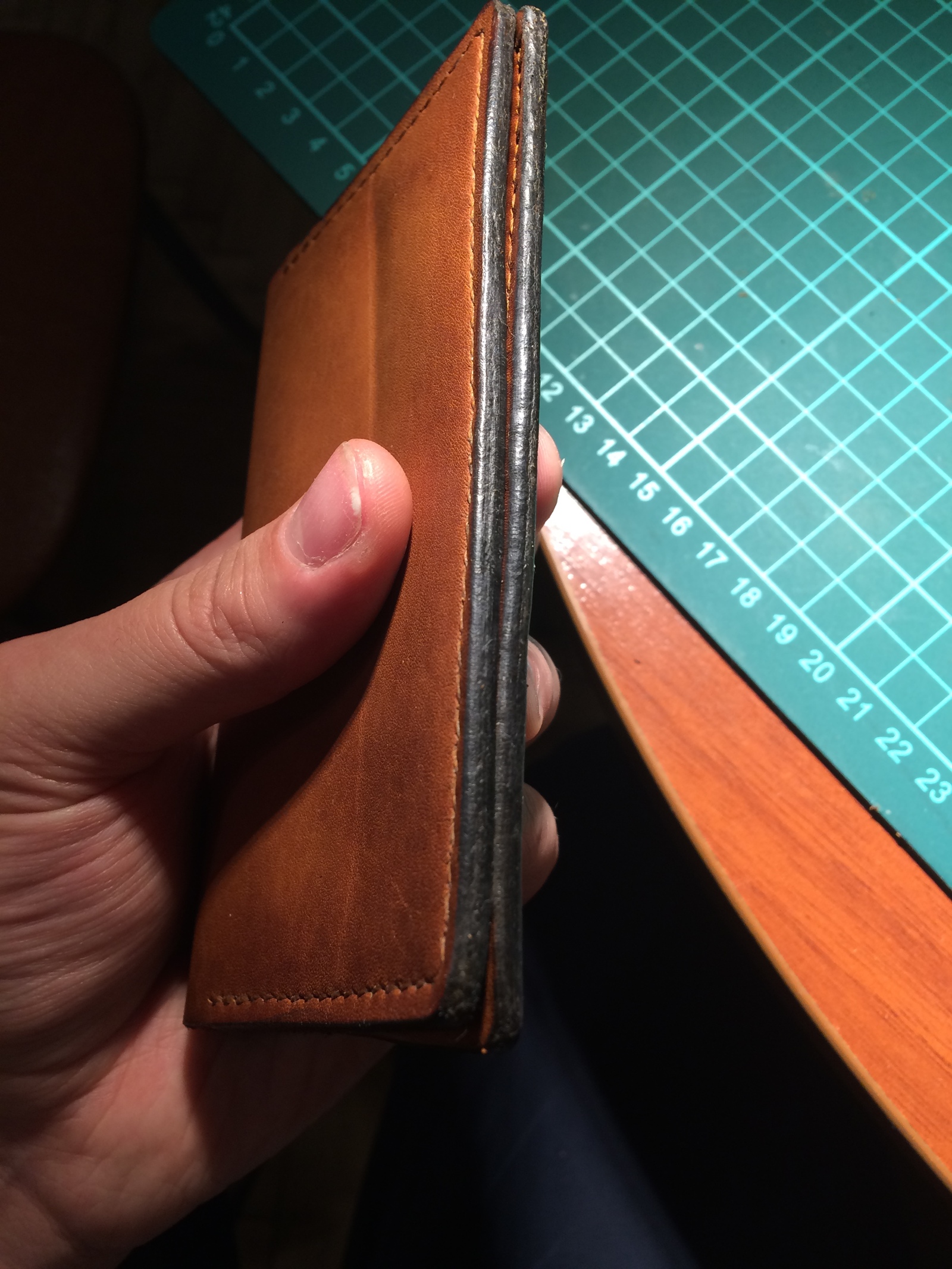 How do I make a passport cover? DIY) (Part 3) - My, My, Leather, Longpost