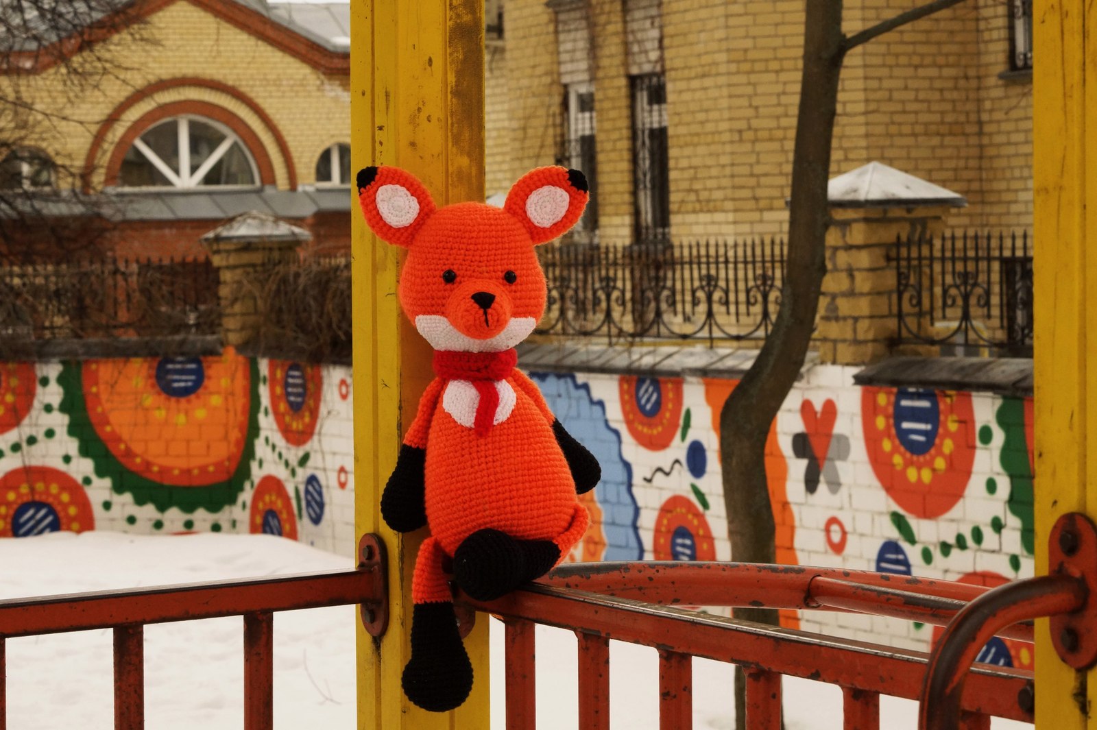 Good friends - My, Fox, Panda, Toys, With your own hands, Needlework, Winter, Snow, Childhood