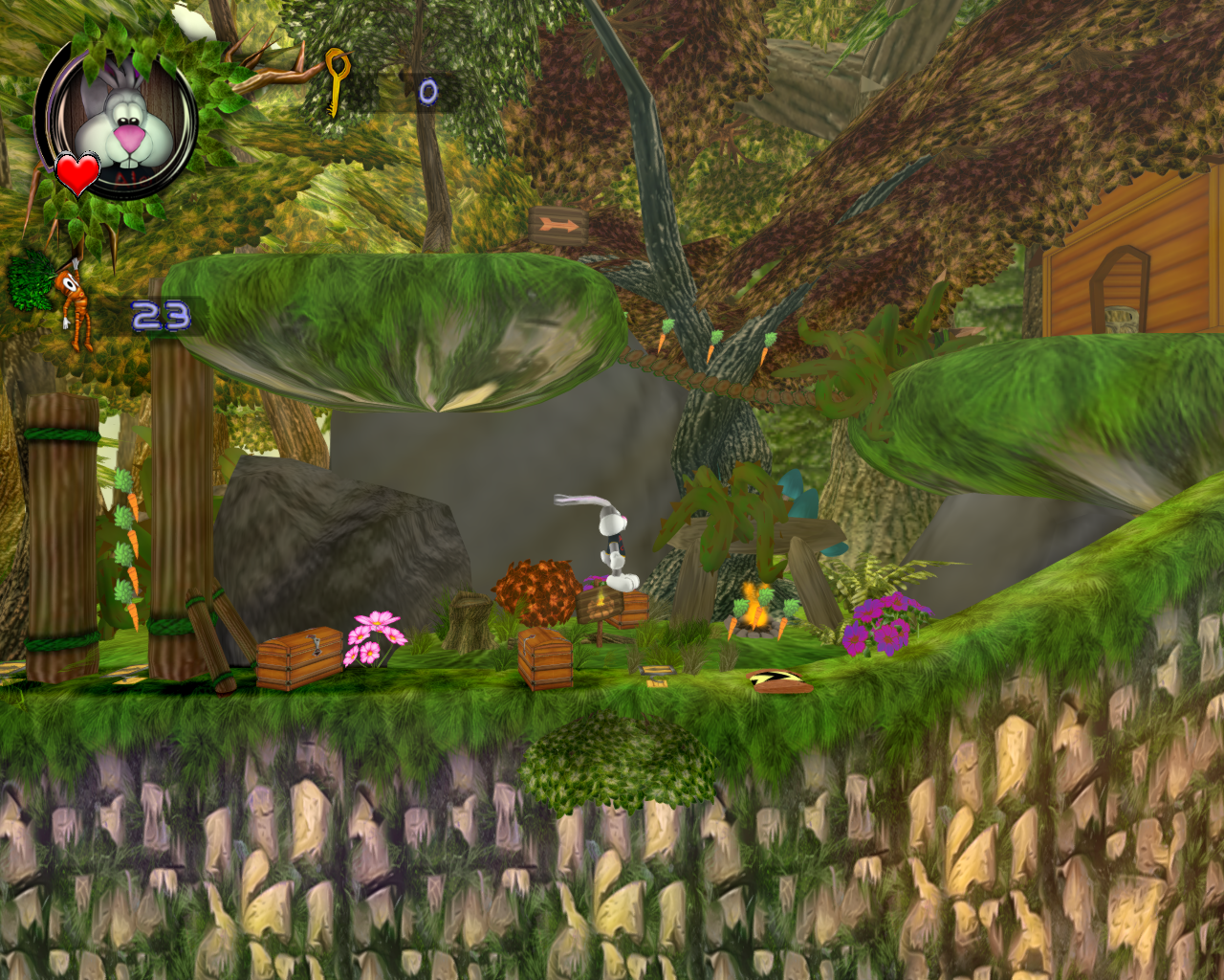 ForestAdventure 3D - My, Games, Platformer, Doom, Rabbit, Hare, Old school, Screenshot, Инди, Longpost