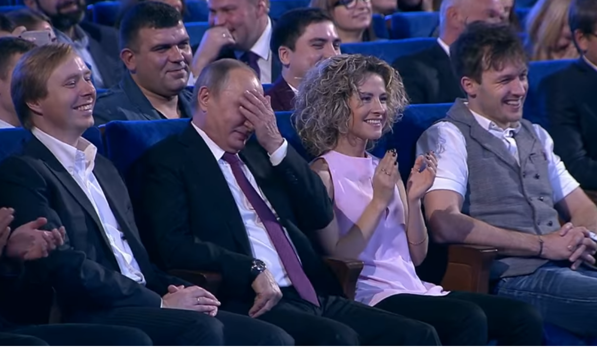 Putin evaluates KVN with one gesture - Humor, Vladimir Putin, Facepalm, KVN, Laugh