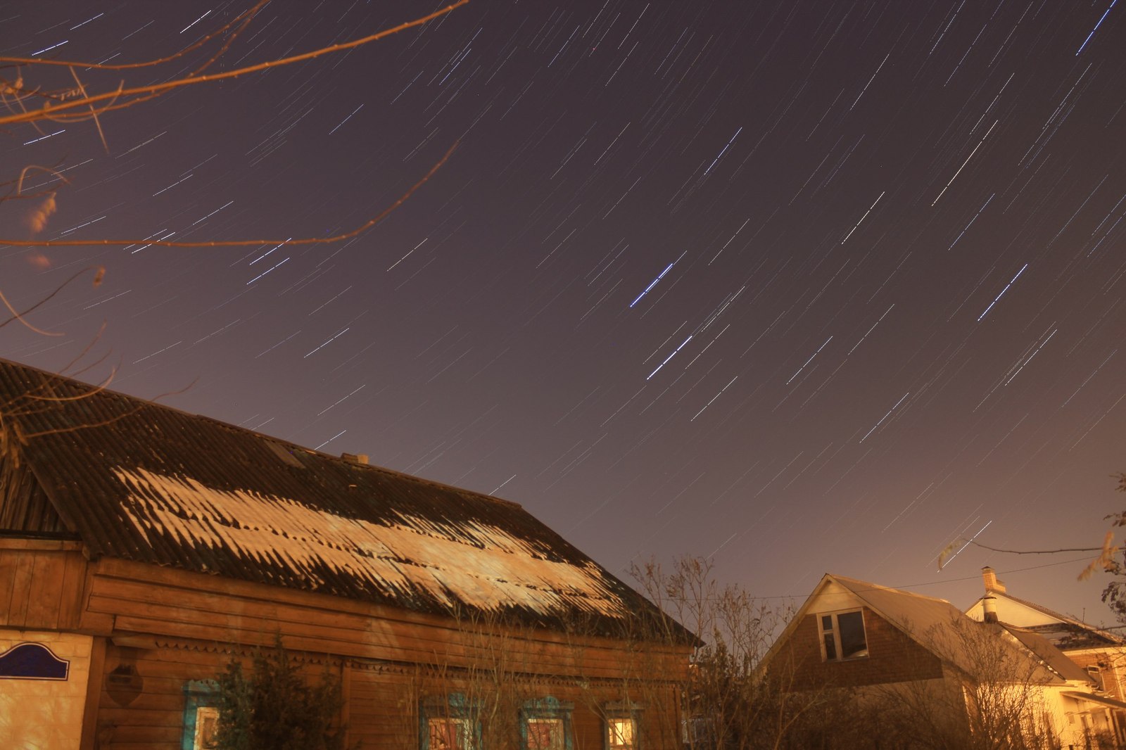 Frosty sky. - My, Photo, Stars, Sky, Track, Astrophoto