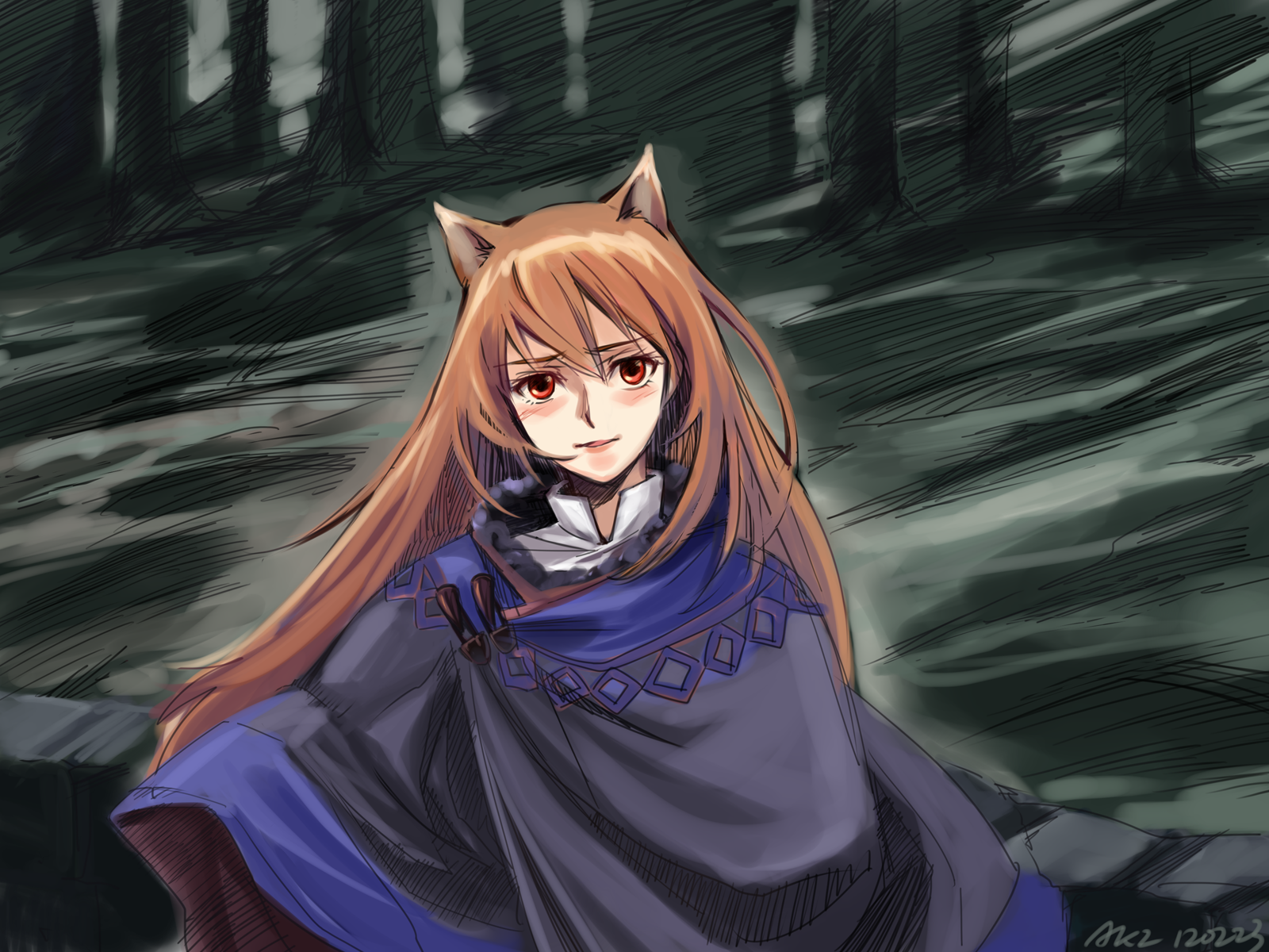 Horo / Holo - Anime art, Anime, Spice and Wolf, Horo holo, Holo