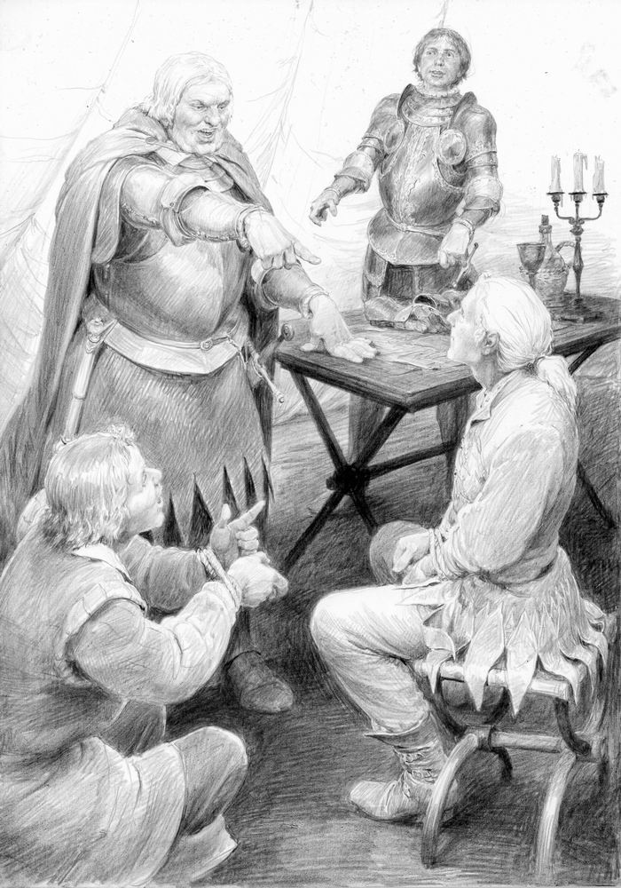 Illustrations by Denis Gordeev for the book by A. Sapkovsky Baptism by Fire - Illustrations, Witcher, Andrzej Sapkowski, Sketch, Art, Artist, Gwent, Longpost