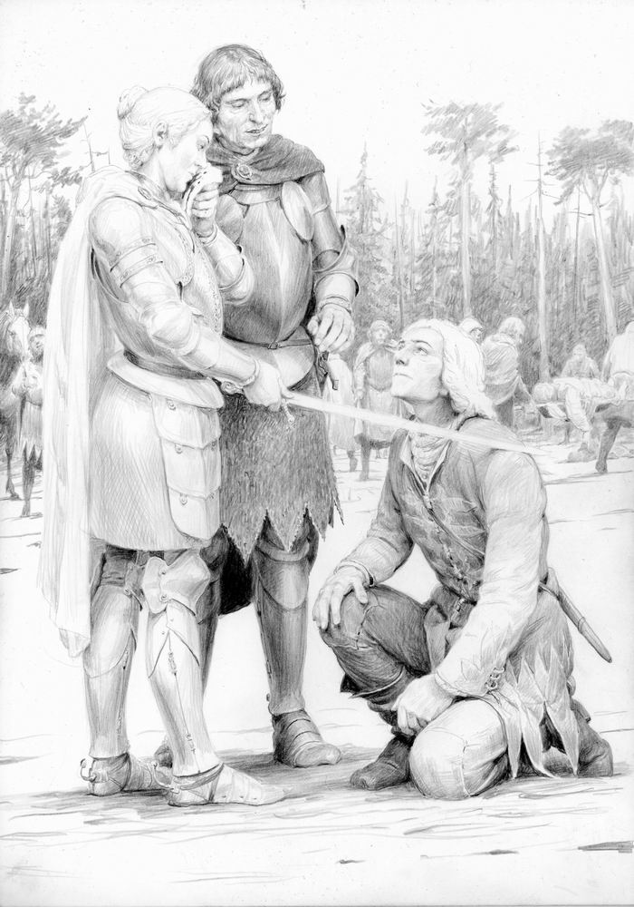 Illustrations by Denis Gordeev for the book by A. Sapkovsky Baptism by Fire - Illustrations, Witcher, Andrzej Sapkowski, Sketch, Art, Artist, Gwent, Longpost