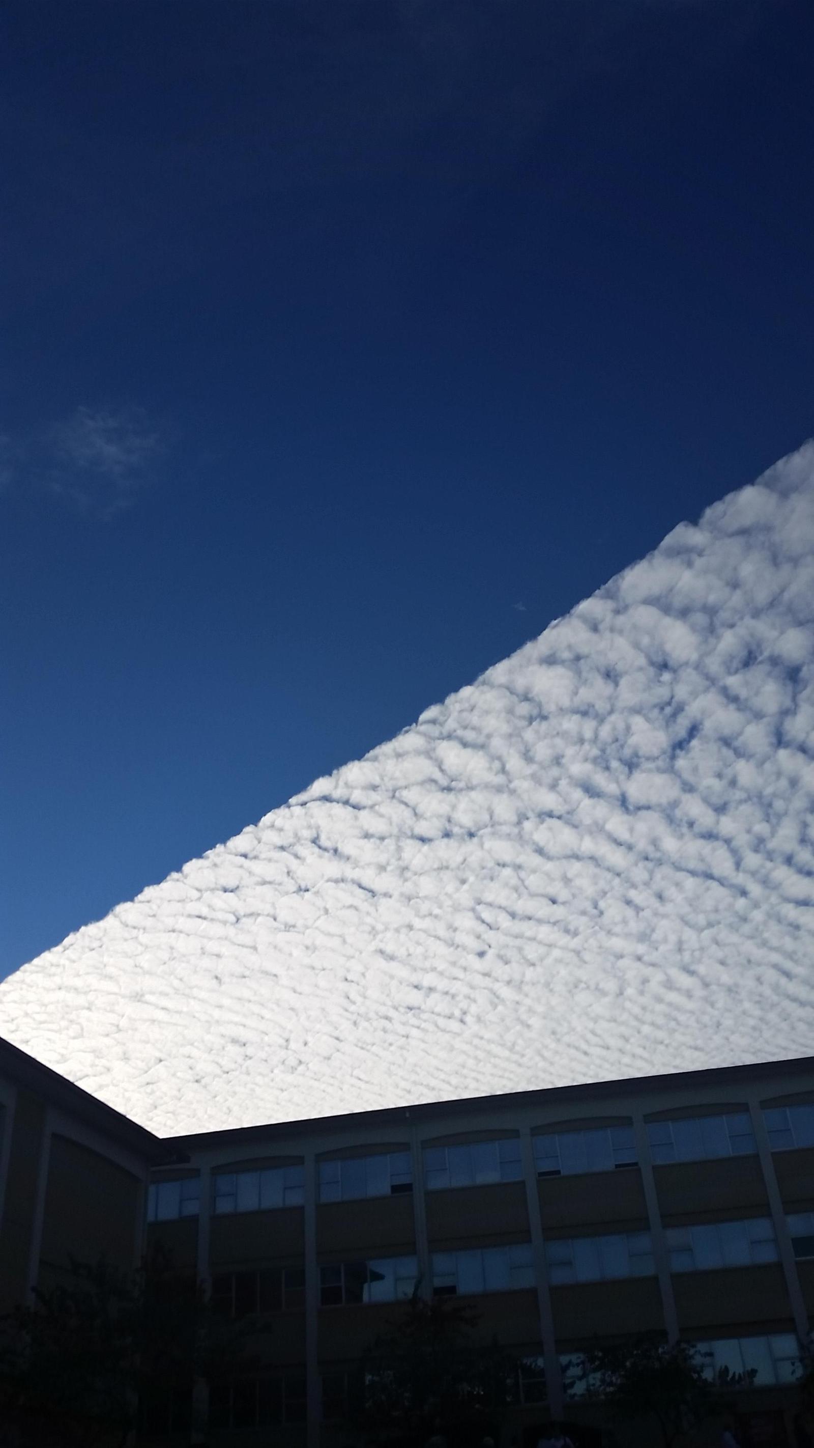 Almost a straight line of clouds - Sky, Clouds