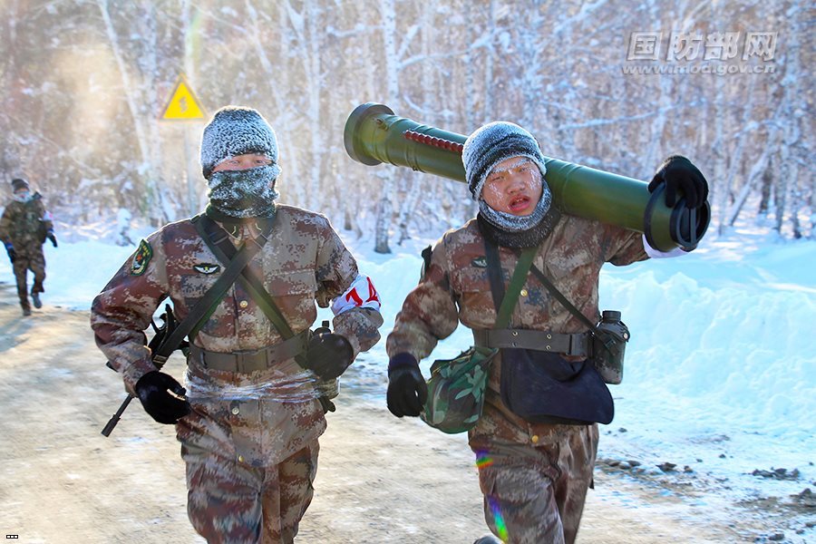 March at a temperature of -35 - China, Pla, Army, Longpost