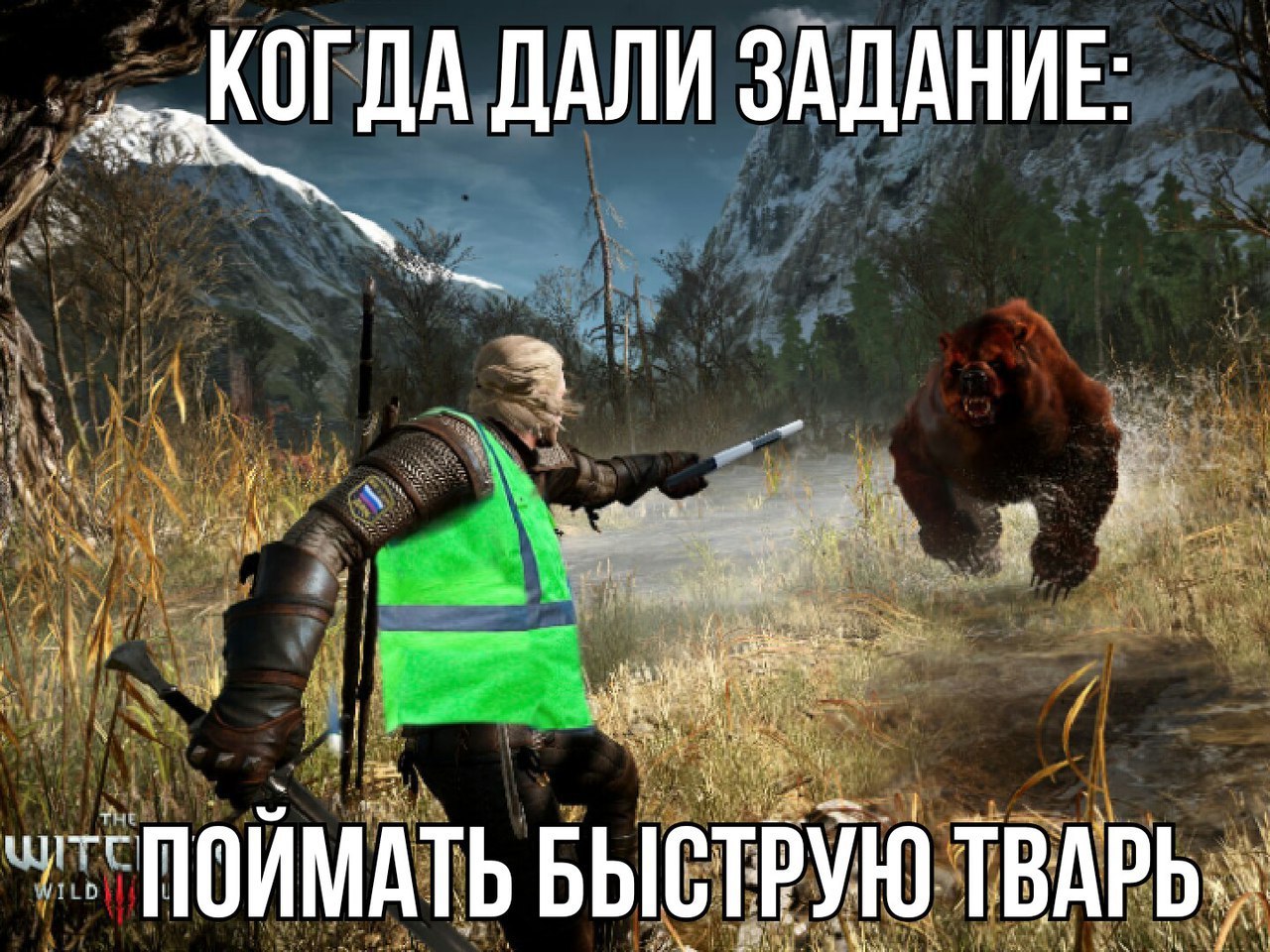 Witcher 3 Police - Ведьмак, Геральт из Ривии, Фотошоп мастер, Юмор