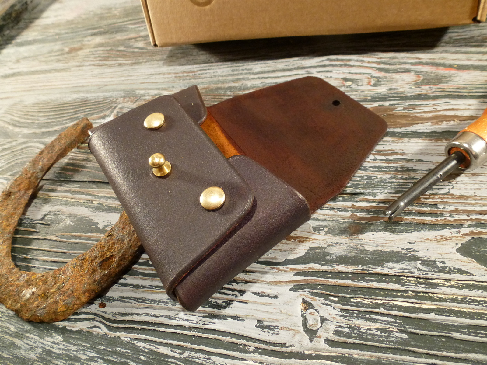 How It's Made - Cardholder - My, Leather, Cardholder, Grossone, Leather products, , With your own hands, Longpost