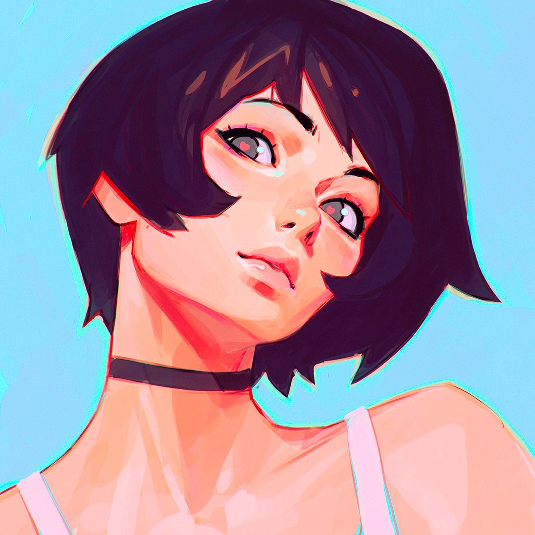 New drawing by Ilya Kuvshinov - Art, Drawing, Girls, Style, Ilya Kuvshinov