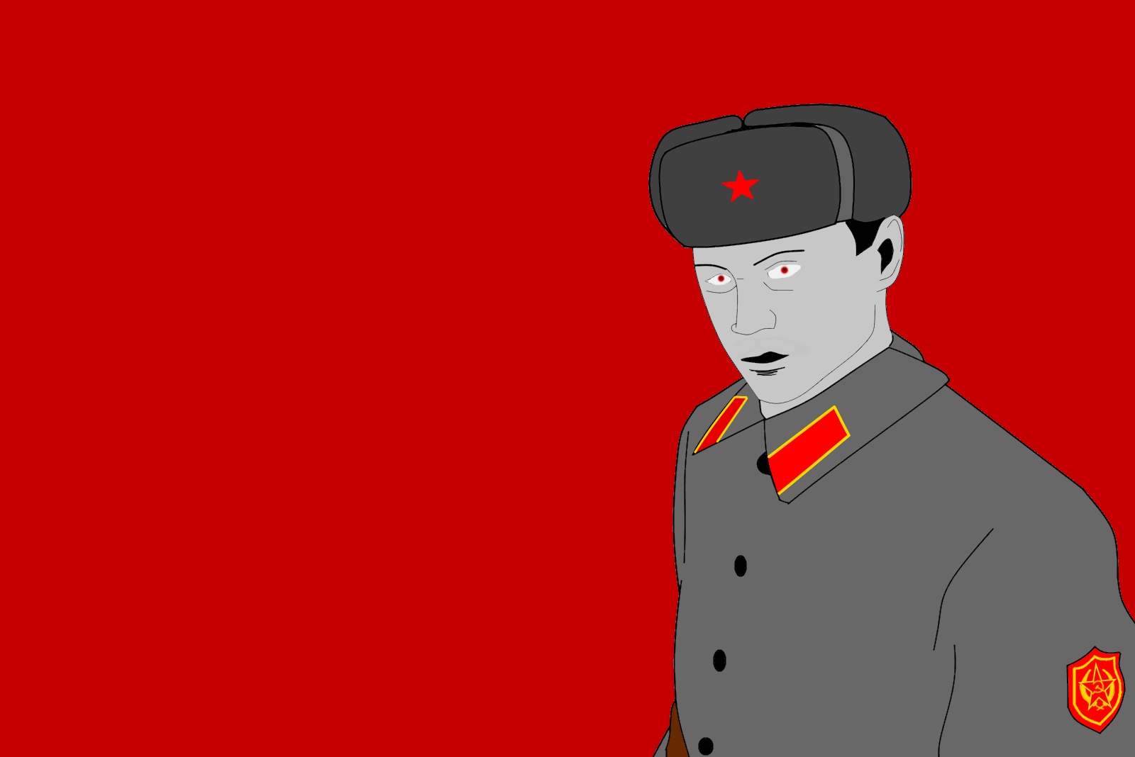 X-nya visually (c) - My, The soldiers, the USSR, Motorized rifle troops, Hat with ear flaps, Red, Drawing, Images, PNG